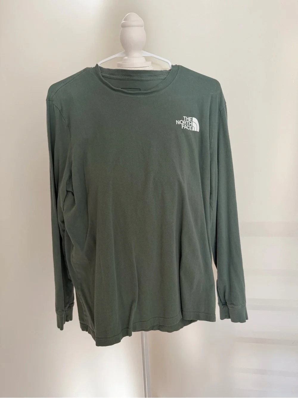 The North Face Women’s Long Sleeve Crew Tee in Olive - Picture 1 of 3